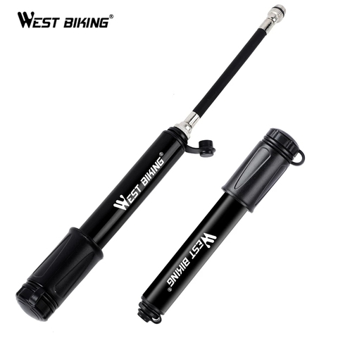 WEST BIKING Bicycle Pump Mini Portable MTB Road Bike Pump Cycling Inflator Presta Schrader Valve Hose Pumps Bicycle Accessories ► Photo 1/6