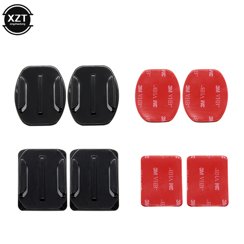 Flat Curved Base Mount and Adhesive Stickers Mount for GoPro Hero 8 7 5 Xiaomi Yi 4K Sjcam Sj4000 Go Pro Buckle Helmet Accessory ► Photo 1/6