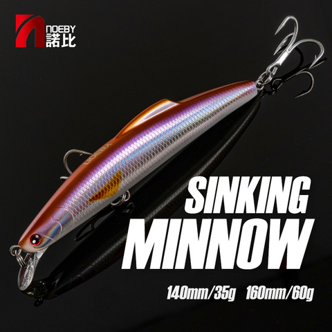 NOEBY Sinking Minnow Fishing Lure 140mm 35g 160mm 60g Suspending Minnow Artificial Hard Bait 9067 Wobblers for Pike Fishing Lure ► Photo 1/6