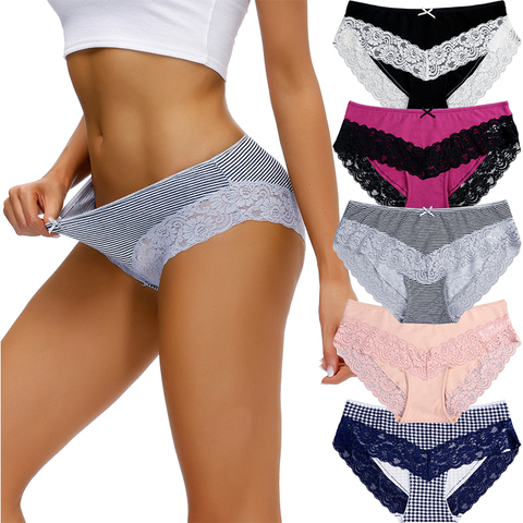Comsoft 5pcs/lot women's panties soft cotton Seamless women's underwear set solid color breathable girls ladies lingerie pants ► Photo 1/6