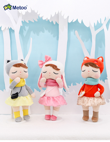 4 pieces new forest angela original metoo cat unicorn Sweet Cute Metoo baby plush doll for kids fox cat unicorn rabbit dolls ► Photo 1/2