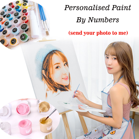 24/36/48 Colors Personalised Paint By Numbers HD Photo by numbers Picture Drawing Coloring Paintings By Numbers Acrylic pigment ► Photo 1/6