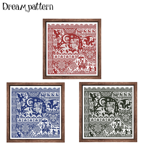 The templar prophecy cross stitch kits simple pattern aida fabric 18ct 14ct 11ct count white canvas cotton thread embroidery ► Photo 1/6