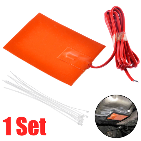 12/24/220V Silicone Electric Heater Heating Heating Coil Flexible Pad Mat  Plate