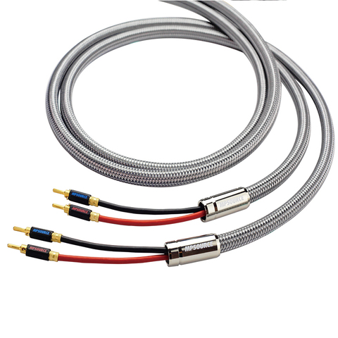 MPSource Tena Hi end 6N OCC +Gold Plated connector plug hifi speaker audio cable amplifier cable CD DVD speaker wire ► Photo 1/1