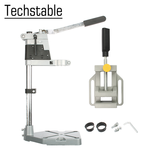 TECHSTABLE Aluminum bench Drill Stand Single-head Electric Drill Base Frame Drill Holder Power Grinder accessories for Woodwork ► Photo 1/6