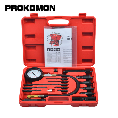 17pc Diesel Engine Compression Cylinder Pressure Tester Gauge Kit Set ► Photo 1/6