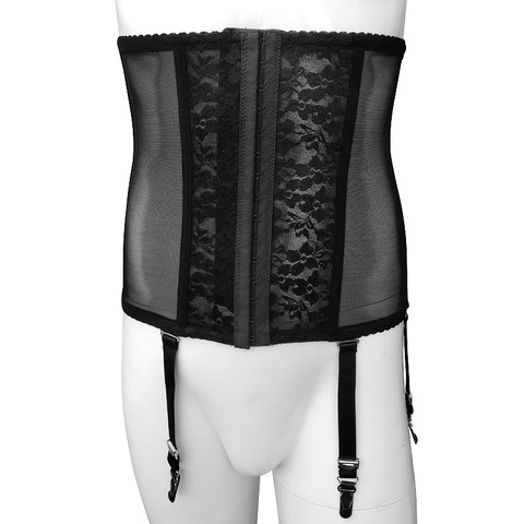 Sexy Sissy Lace Corsets And Bustiers With Stocking Suspenders Mens Shapewear Slimming Belt Body Shaper Fitness Corset Sheath ► Photo 1/6