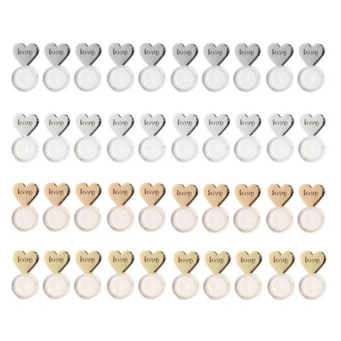 10Pcs Heart Love Magic Earring Lifters Earring Lifts Backs Adjustable Hypoallergenic Earring Nuts Ear Lobe Support ► Photo 1/6