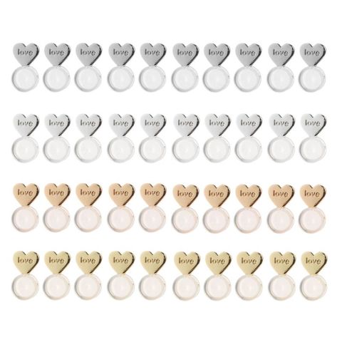 10Pcs Heart Love Magic Earring Lifters Earring Lifts Backs Adjustable Hypoallergenic Earring Nuts Ear Lobe Support ► Photo 1/6