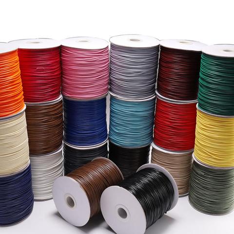 10M Dia 1.0-2.0mm Waxed Cotton Cord Waxed Thread Cord String Strap