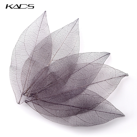 KADS 5pcs/bag Natural Dried Leaves 6 Color Nail Decoration Nail Sticker Decals for Nail Art Manicure Tools nail accessories ► Photo 1/6