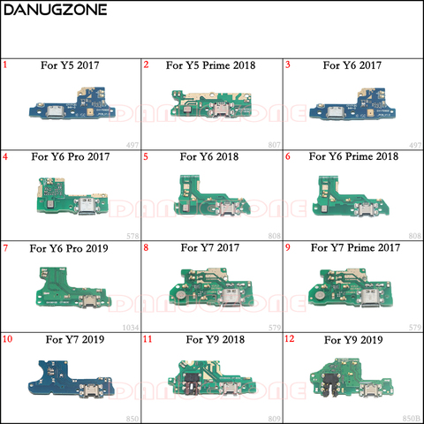 USB Charging Dock Port Plug Socket Jack Connector Charge Board Flex Cable For Huawei Y6 2022 Y5 2017 Y7 Pro 2017 Y9 Prime 2022 ► Photo 1/6