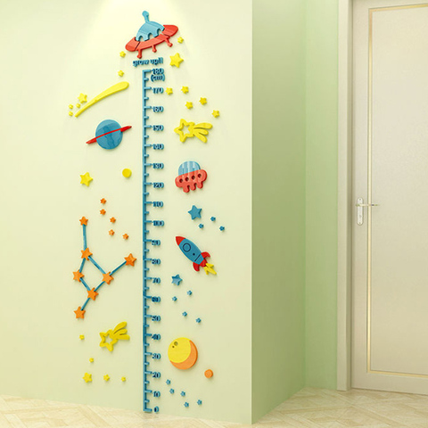 UFO Rocket Height Measure Wall Sticker Cartoon Growth Chart Kid  Room Mural Home Decor Gift DIY Wall Decal Cartoon Giraffe Ruler ► Photo 1/6