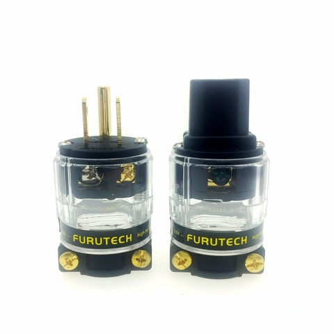 FURUTECH FI-11M (Cu) / FI-11 Cu Audio Power Plug 24K Gold plated IEC Connector plug  15A/125V Hifi MATIHUR hi ► Photo 1/6