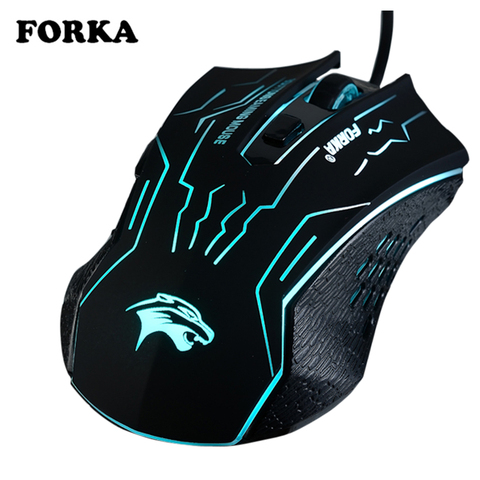FORKA USB Wired Gaming Mouse 3200DPI 6Buttons Sound/Silent Optical Computer Mouse Mice Gamer for PC Laptop for CS GO LOL Dota 2 ► Photo 1/6
