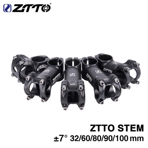 ZTTO 32 60 80 90 100mm High-Strength Lightweight 31.8mm Stem 5MM Spacer stem fork for XC AM MTB Road Bike Aluminium Bicycle part ► Photo 1/6