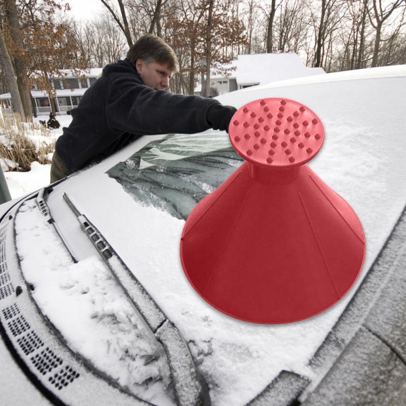 Car Windshield Magic Ice Scraper Tool Cone Shaped Outdoor Funnel Remover Snow US