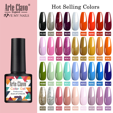 Arte Clavo 8ml Gel Nail Polish Nails Shiny Color Soak Off UV Gel Varnish Semi Permanant UV Gel Nail Art Need Led Lamp Top Coat ► Photo 1/6