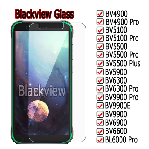 Glass For Blackview BL6600 BL6000 BV6900 BV9900 BV9900E BV6300 BV5900 BV5500 BV5100 BV4900 Pro Cover Phone Screen Protector Film ► Photo 1/6