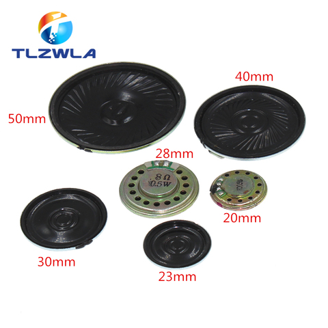 1pcs 8R 0.5W Horn Loud Speaker Buzzer Ringer 20mm 23mm 28mm 30mm 40mm 50mm 8 ohm 0.5W Small loudspeaker ► Photo 1/6