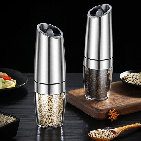 YOMDID 2pcs/set Electric Pepper Grinder Salt And Pepper Grinder Spice Mill molino de pimienta Pepper Mill Kitchen Accessories ► Photo 1/6