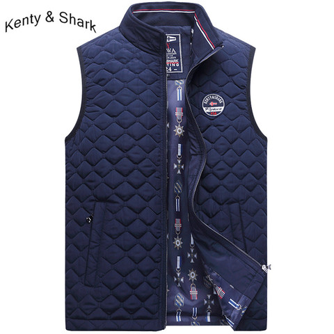 Kenty Shark Brand Men's Vests Keep Warm Cotton Liner Jackets Sleeveless Coats Plus Size 3XL 4XL Autumn Outerwear Men ► Photo 1/6