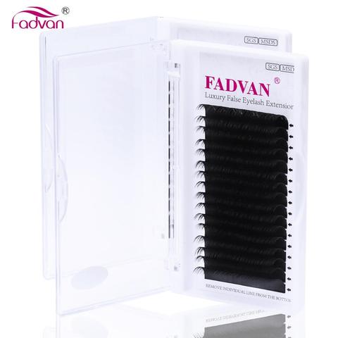 16 Rows False Eyelashes Extensions Lashes Eyelash Extension C D Curl Fadvan Natural Mink Eye Lashes Eyelashes For Building ► Photo 1/6