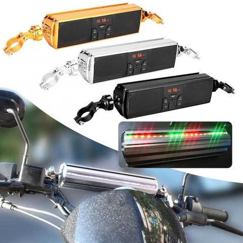 LED Display Motorcycle Bluetooth Audio Sound System MP3/ Radio Stereo Speakers Moto Accessories Waterproof ► Photo 1/6