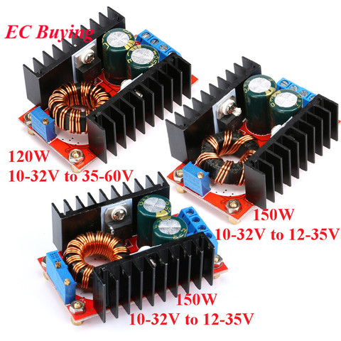 120W 150W Boost Converter DC-DC 10A 10-32V to 12-35V 10-32V to 35-60V Step Up Voltage Charger Power Module LED Car/Vehicle ► Photo 1/5