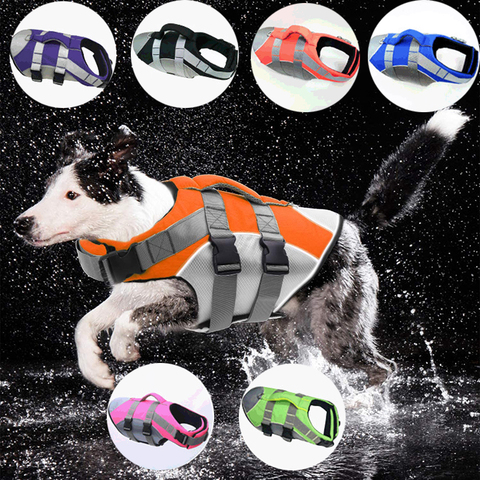 Pet Dog Life Jacket Safety Vest Dog Clothes Dog Swimsuit Pet Swimsuit Summer Vacation Oxford Reflective Breathable Bulldog ► Photo 1/6