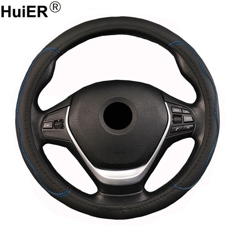 Car Steering Wheel Cover Volant Braid on the Steering-wheel For 36 38 40 42 45 47 50 CM Funda Volante Car Styling Auto Hand Bar ► Photo 1/6