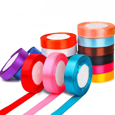 22meters/Roll 25mm Satin Ribbons Wedding Birthday Party Gift Wrapping Christmas Halloween Festival Supplies DIY Crafts Ribbon ► Photo 1/6