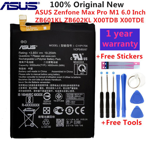 Original ASUS High Capacity C11P1706 Phone Battery For Asus ZB602KL 4850mAh+Free Tools ► Photo 1/5
