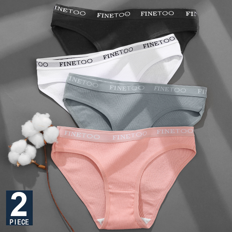 Cheap LANGSHA 5Pcs Cotton Panties Women Underwear Breathable Cute Print  Briefs Female Fashion Lingerie XXL