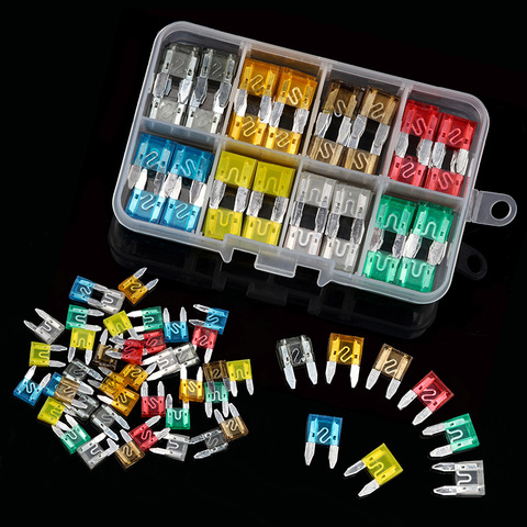 80Pcs Mini Standard Blade Fuses Set for 2/5/7.5/10/15/20/25/30 AMP Automotive Car Boat Truck Blade Fuse Assortment Kit ► Photo 1/6