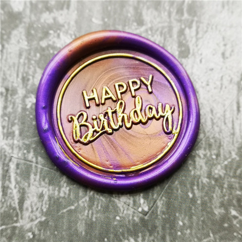 Happy birthday Wax Seal Stamp Wedding Party Birthday Invitation Stamp Letter Envelope Seal Wax Stamp & Stick Set ► Photo 1/4