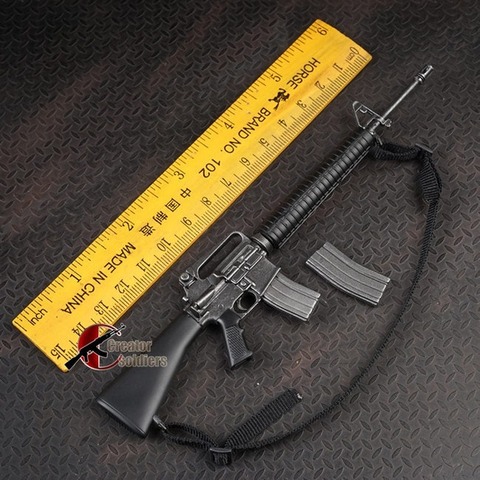 1/6 Scale M16 Submachine Gun Soldier Weapon Gun Model Toys for 1/6 Soldier Action Figure Military Weapons Models Boys Gift Toys ► Photo 1/3