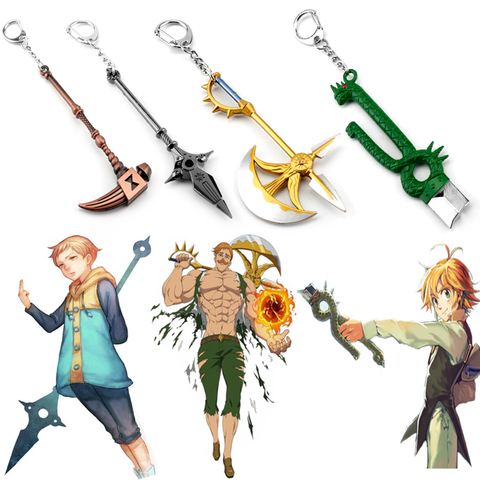 Anime The Seven Deadly Sins Weapon Keychains Meliodas Diane Harlequin Nanatsu No Taizai Axe Key Ring Key Chain Key Holder Gift ► Photo 1/6