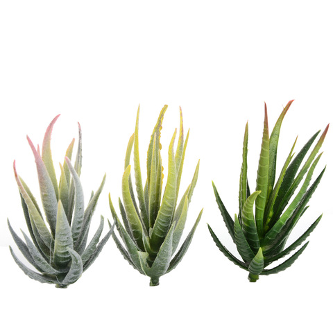 Green Pink Yellow Zebra Aloe Artificial Succulents Plants Home Garden Decoration DIY Plants Wall Plastic Fake Plants Height=12cm ► Photo 1/6