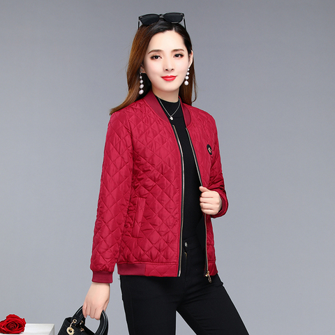 Jacket women2022 New Spring Autumn Winter thin quilted Bomber jackets coat Woman basic Parkas Outerwear  Female Clothings ► Photo 1/6