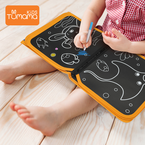 Download Buy Online Tumama Drawing Board Book Animal Coloring Book Diy Blackboard Painting With Felt Tip Pens Kids Toys Birthday Gift Libro Pizarra Alitools