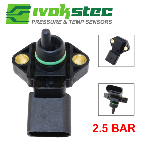 New 2.5 Bar Manifold Abosolute Pressure MAP Sensor For Audi VW Skoda Fabia Octavia Superb 038906051 038 906 051 0 281 002 177 ► Photo 1/5