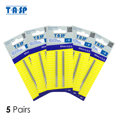 TASP 5 Pairs 82mm Reversable HSS Wood Planer Blade 82x5.5x1.2mm Planer Knife for Woodworking Power Tools Accessories ► Photo 1/6