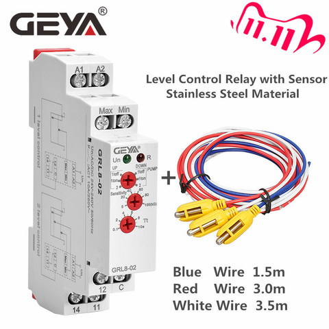 Free Shipping GEYA GRL8 Liquid Level Control Relay Electronic Liquid Level Controller 10A  AC/DC24V-240V ► Photo 1/6