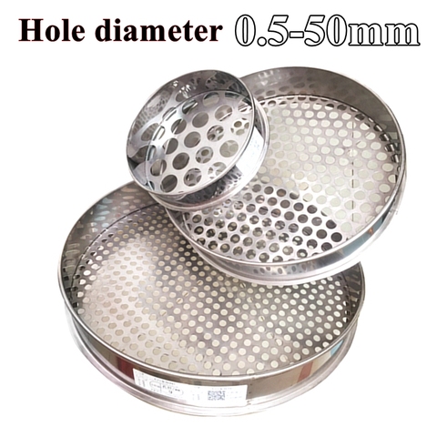 Round 304 Stainless Steel Mesh Sieve 0.5-50mm Hole Kitchen Baking Food Bean Filter Screen Fruit Filter Sieve Strainer Sifter Net ► Photo 1/6