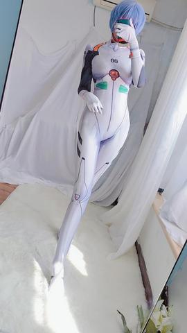 EVA Rei Ayanami Cosplay Costume White Bodysuit Jumpsuit Halloween Party Cosplay Zentai Catsuit ► Photo 1/6