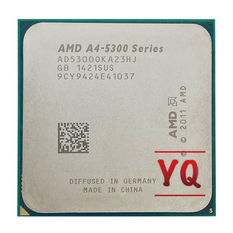 AMD A4-Series A4-5300 A4 5300 A4 5300K A4 5300B 3.4 GHz Dual-Core CPU AD530BOKA23HJ / AD5300OKA23HJ Socket FM2 ► Photo 1/1