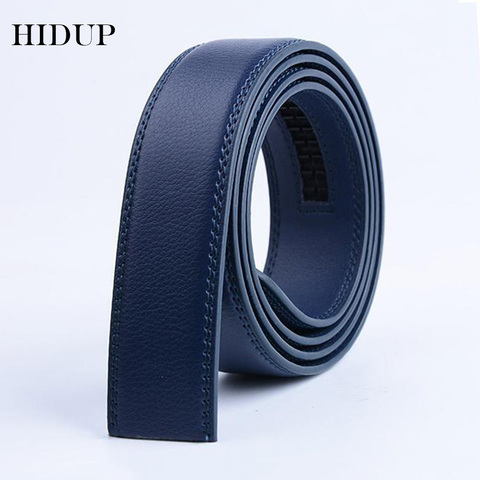 HIDUP Good Quality Real Genuine Leather Automatic Model Belts for Men Blue Colours Strap Belt 3.5cm Width Without Buckles LUWJ17 ► Photo 1/6