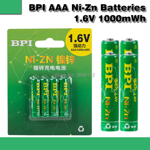 1.6v AAA 1000mWh rechargeable battery nizn Ni-Zn aaa 1.5v rechargeable battery Powerful than Ni-MH Ni-Cd battery ► Photo 1/6